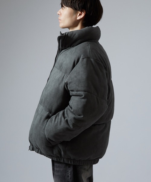 improves（インプローブス）の「スエードタッチ パデッドブルゾン（ダウンジャケット/コート・メンズ・チャコール/ライトベージュ・SMALL/MEDIUM/LARGE/X-LARGE）」の5枚目の写真