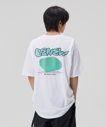 [ビ ニュー]コットンルーズフィット半袖Tシャツ_ホワイト