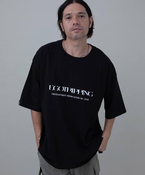 EGO TRIPPING（エゴトリッピング）の「mt10119- PRINTTEE -A short Tシャツ(666606)（Tシャツ/カットソー・メンズ・ブラック/アッシュ/ホワイト・46/48/50）」の2枚目の写真