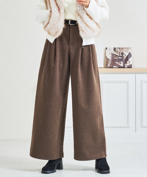 MISCH MASCH(ミッシュマッシュ)の「ZOZO限定 ベルト付きタックカットパンツ(その他パンツ・レディース・グレー/ブラウン・M/S)」の20枚目の写真
