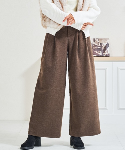 MISCH MASCH(ミッシュマッシュ)の「ZOZO限定 ベルト付きタックカットパンツ(その他パンツ・レディース・グレー/ブラウン・M/S)」の22枚目の写真