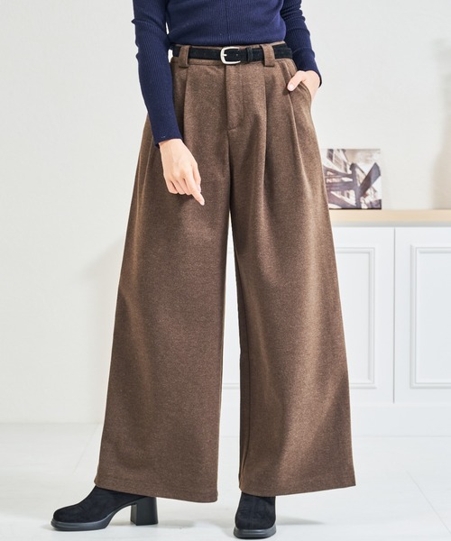 MISCH MASCH(ミッシュマッシュ)の「ZOZO限定 ベルト付きタックカットパンツ(その他パンツ・レディース・グレー/ブラウン・M/S)」の13枚目の写真