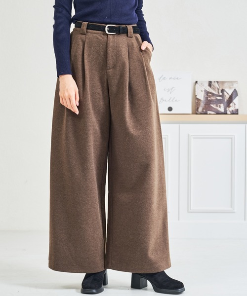 MISCH MASCH(ミッシュマッシュ)の「ZOZO限定 ベルト付きタックカットパンツ(その他パンツ・レディース・グレー/ブラウン・M/S)」の14枚目の写真