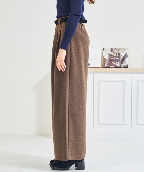 MISCH MASCH(ミッシュマッシュ)の「ZOZO限定 ベルト付きタックカットパンツ(その他パンツ・レディース・グレー/ブラウン・M/S)」の15枚目の写真