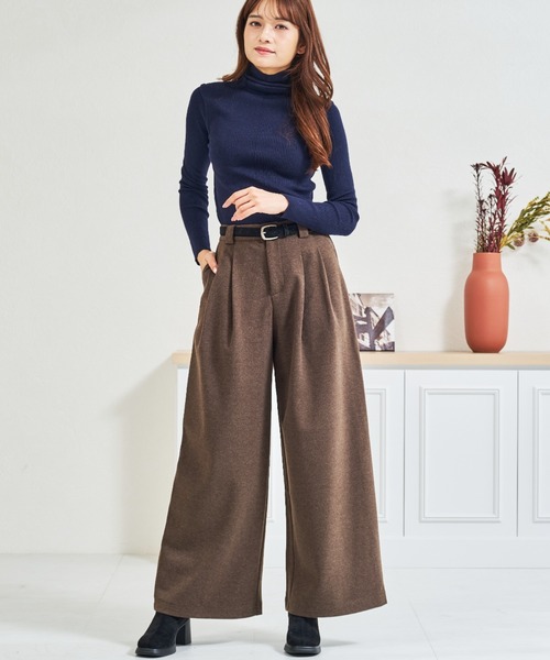 MISCH MASCH(ミッシュマッシュ)の「ZOZO限定 ベルト付きタックカットパンツ(その他パンツ・レディース・グレー/ブラウン・M/S)」の17枚目の写真