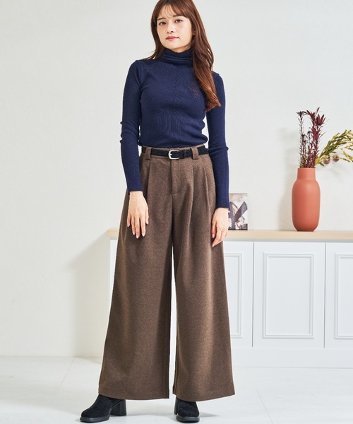 MISCH MASCH(ミッシュマッシュ)の「ZOZO限定 ベルト付きタックカットパンツ(その他パンツ・レディース・グレー/ブラウン・M/S)」の19枚目の写真