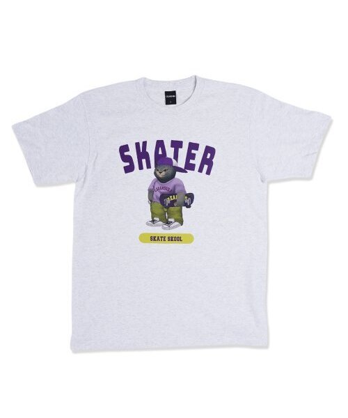 CREAM SODA LAB(クリームソーダラボ)の「グレー スケーター 半袖Tシャツ ライトグレー パープル(Tシャツ/カットソー・メンズ・その他・LARGE/MEDIUM/X-LARGE/XX-LARGE)」の12枚目の写真