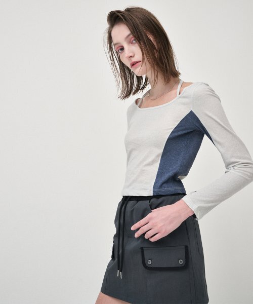 ETMON(エトモン)の「Cargo Banding Mini Skirt, Charcoal(スカート・レディース・その他・MEDIUM)」の6枚目の写真