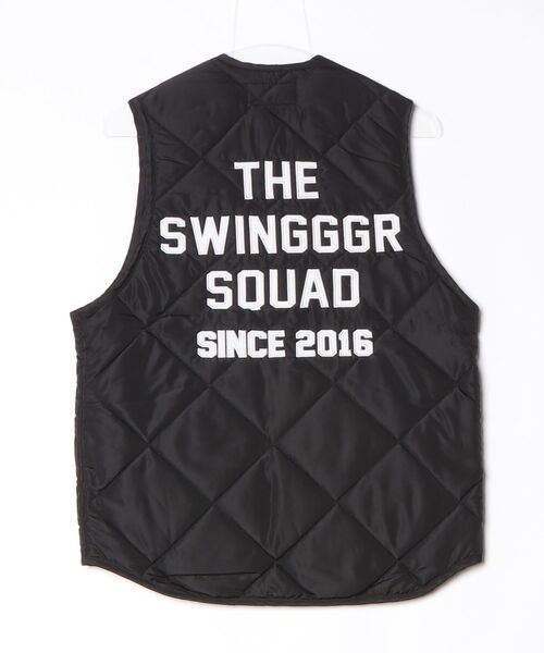 SWINGGGR（スウィンガー）の「SWINGGGR/スウィンガー/QUILT VEST（ベスト・メンズ・ブラック・2/3/1/4）」の3枚目の写真