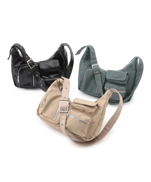 LOVETOXIC(ラブトキシック)の「ポケットムーンショルダー(ショルダーバッグ・キッズ・ブラック/ブルー/ベージュ・F)」の13枚目の写真