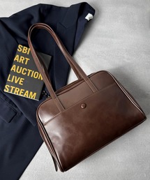 folka | 11D62-NK レトロヴィンテージ スクエアハンドバッグ PUレザー(ハンドバッグ)