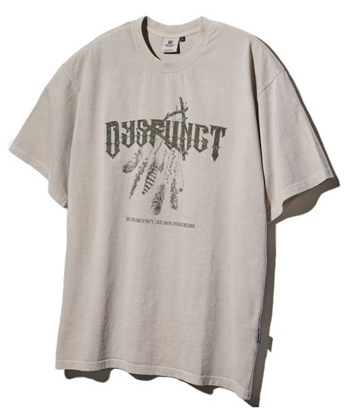 DYSFUNCT(ディスファンクト)の「DREAM CATCHER PIGMENT T-SHIRT (BEIGE)(Tシャツ/カットソー・レディース・その他・LARGE/MEDIUM/SMALL/X-LARGE)」の1枚目の写真