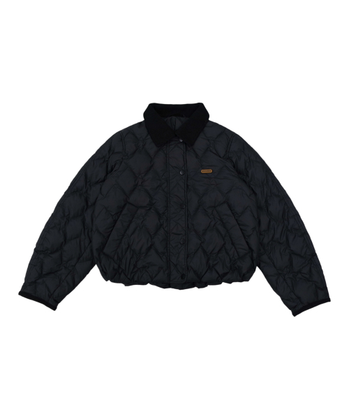 モグ ダックダウンキルティングジャケット ブラック（ダウンジャケット