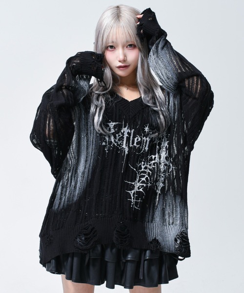 REFLEM/レフレム』顔料加工ダメージニットPO（ニット/セーター