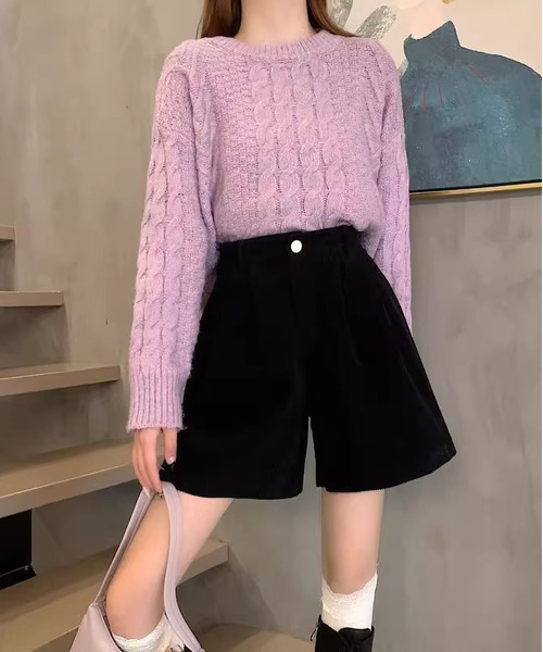 INASTUDIOS(イーナストゥディオス)の「コーデュロイ フレアショートパンツ(その他パンツ・レディース・ブラウン/アイボリー/ブラック・SMALL/MEDIUM/LARGE)」の3枚目の写真