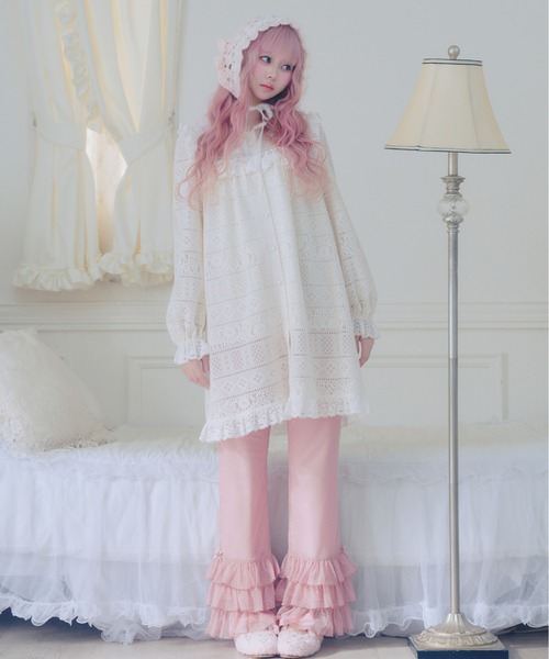 Fiorforte（フィオルフォルテ）の「rosey lace negligee（ワンピース・レディース・ホワイト・FREE）」の4枚目の写真