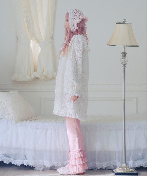 Fiorforte（フィオルフォルテ）の「rosey lace negligee（ワンピース・レディース・ホワイト・FREE）」の5枚目の写真