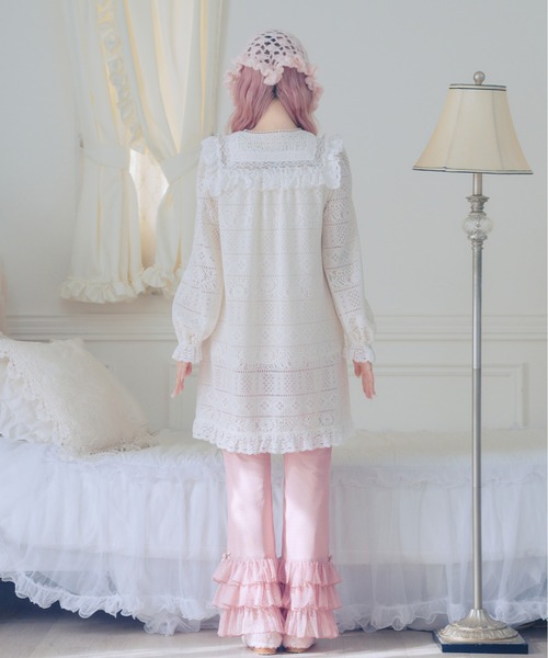 Fiorforte（フィオルフォルテ）の「rosey lace negligee（ワンピース・レディース・ホワイト・FREE）」の6枚目の写真