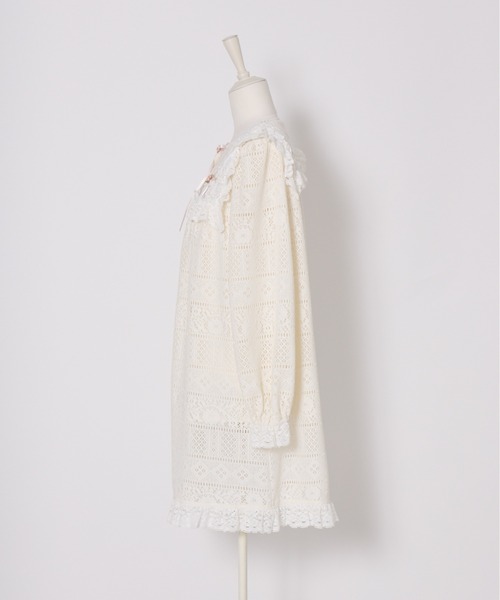 Fiorforte（フィオルフォルテ）の「rosey lace negligee（ワンピース・レディース・ホワイト・FREE）」の8枚目の写真