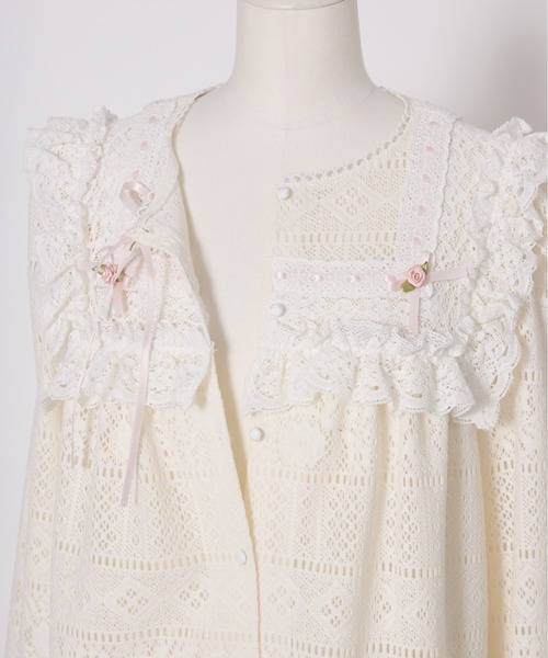 Fiorforte（フィオルフォルテ）の「rosey lace negligee（ワンピース・レディース・ホワイト・FREE）」の14枚目の写真