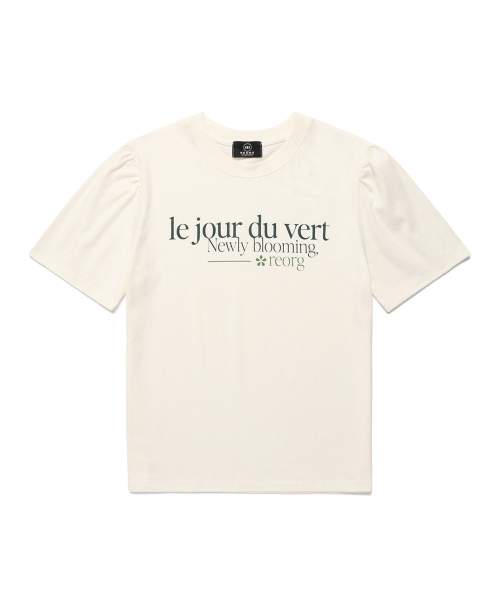 REORG(リオルグ)の「DRAW BLOOMING PUFF T-SHIRTS CREAM(Tシャツ/カットソー・レディース・その他・FREE)」の1枚目の写真