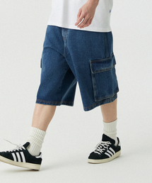 STENDS（ステンズ）の「[M~4XL] カーゴポケットバミューダデニムパンツ_ブルー（その他パンツ）」