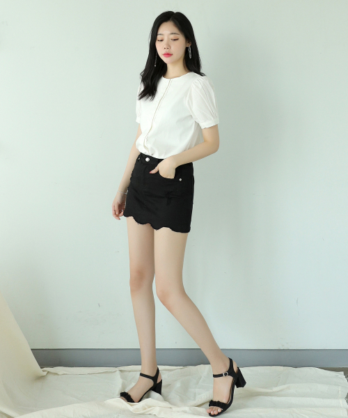 BBAEBBAE(ペッペ)の「ブラックウェーブスパンスカート(その他パンツ・レディース・ブラック・SMALL/MEDIUM/LARGE/X-LARGE)」の3枚目の写真