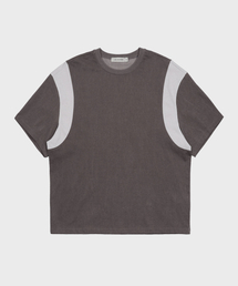 LIEU HOMME | ピグメントショルダーラインオーバーティーシャツ_ブラウン(Tシャツ/カットソー)