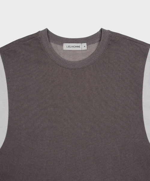 LIEU HOMME(リュウオム)の「ピグメントショルダーラインオーバーティーシャツ_ブラウン(Tシャツ/カットソー・メンズ・ブラウン・MEDIUM/LARGE)」の3枚目の写真