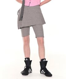 BIKER LAP SKIRT SHORTS (GRAY)