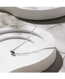 JBANS CLASSIC（ジェイバンスクラシック）の「Big Cut Ellipse Pendant Slim Chain Necklace (C2503-AN917_SV)（ネックレス）」