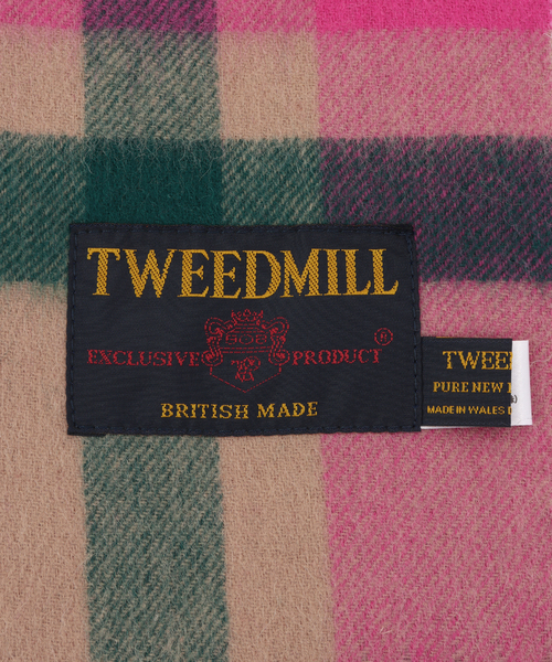 La TOTALITE（ラトータリテ）の「TWEEDMILL/ツイードミル ウール チェックストール 65*190cm（ストール/ショール・レディース・ベージュ/ブルー系その他・FREE）」の7枚目の写真