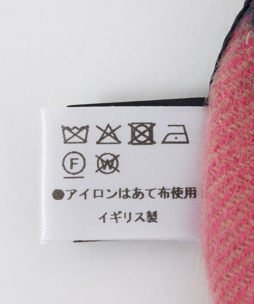 La TOTALITE（ラトータリテ）の「TWEEDMILL/ツイードミル ウール チェックストール 65*190cm（ストール/ショール・レディース・ベージュ/ブルー系その他・FREE）」の8枚目の写真