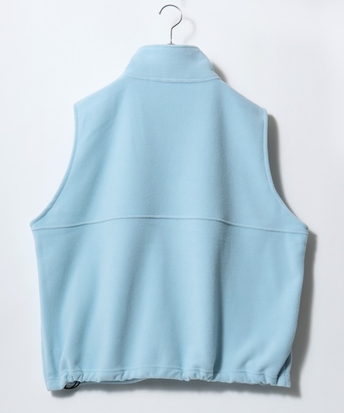 DISCUS（ディスカス）の「2026SS DISCUS/ディスカス オーバーサイズ フリース ワンポイント刺繍 無地/エスニック柄 スタンドベスト（ベスト・レディース・アイボリー/ブラック/サックスブルー/その他・M/L）」の7枚目の写真