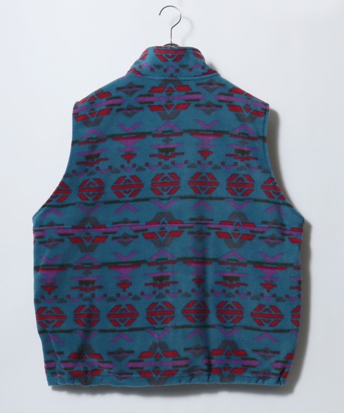 DISCUS（ディスカス）の「2026SS DISCUS/ディスカス オーバーサイズ フリース ワンポイント刺繍 無地/エスニック柄 スタンドベスト（ベスト・レディース・アイボリー/ブラック/サックスブルー/その他・M/L）」の8枚目の写真