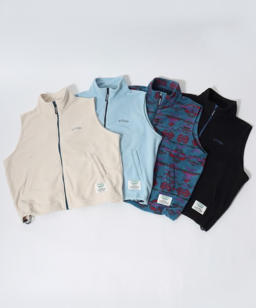 DISCUS（ディスカス）の「2026SS DISCUS/ディスカス オーバーサイズ フリース ワンポイント刺繍 無地/エスニック柄 スタンドベスト（ベスト・レディース・アイボリー/ブラック/サックスブルー/その他・M/L）」の18枚目の写真