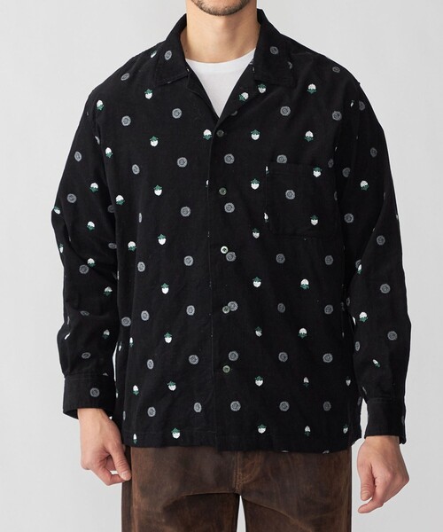 SHIPS(シップス)の「(28col以外販売中)BENCH MARKING SHIRTS: 刺繍シャツ(シャツ/ブラウス・メンズ・ナチュラル/ブラック・LARGE/MEDIUM)」の1枚目の写真