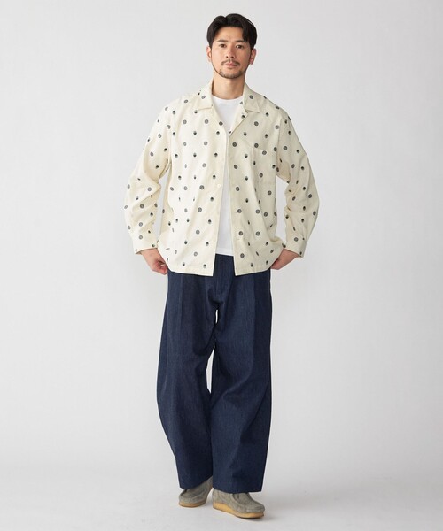 SHIPS(シップス)の「(28col以外販売中)BENCH MARKING SHIRTS: 刺繍シャツ(シャツ/ブラウス・メンズ・ナチュラル/ブラック・LARGE/MEDIUM)」の3枚目の写真