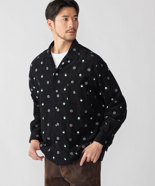 SHIPS(シップス)の「(28col以外販売中)BENCH MARKING SHIRTS: 刺繍シャツ(シャツ/ブラウス・メンズ・ナチュラル/ブラック・LARGE/MEDIUM)」の8枚目の写真