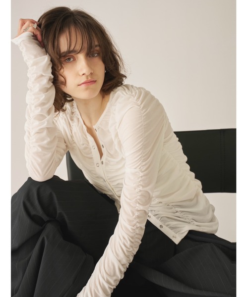 トップス aiai ドレープネックシアートップス(カットソー・Tシャツ) | a.v.v(アー