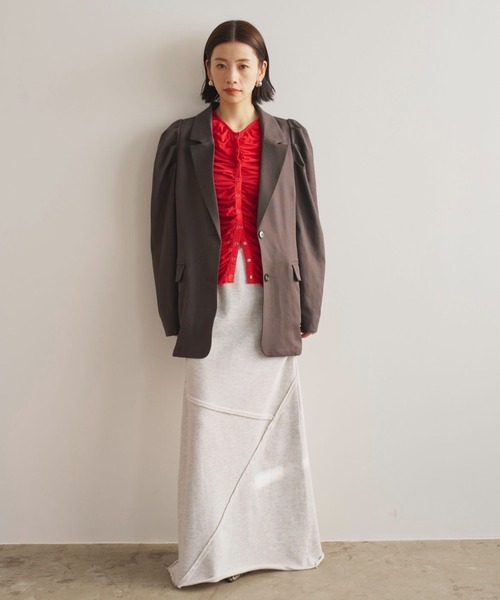 AIC.（エーアイシー）の「シャーリングシアーカーディガン（カーディガン/ボレロ・レディース・オフホワイト/レッド/ブラック・FREE）」の11枚目の写真