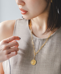 Chibi Jewels （チビジュエルズ）の「chibi jewels/チビジュエルズ Letter Coin Necklace（ネックレス）」