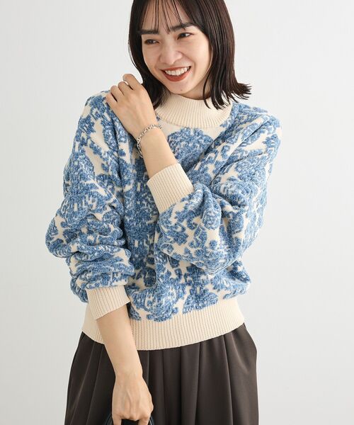 セール】・swing by アラベスクジャカードニット（ニット/セーター