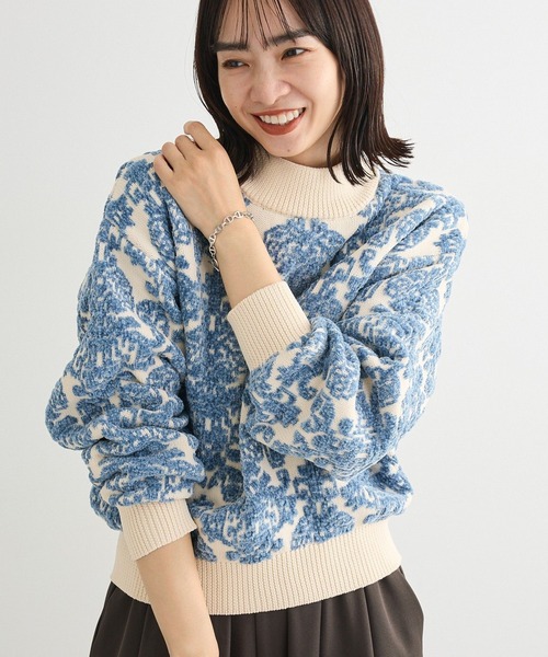 セール】・swing by アラベスクジャカードニット（ニット/セーター