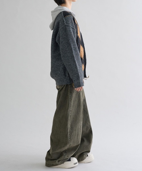 Distressed Argyle Cardigan / ディストレストアーガイルカーディガン