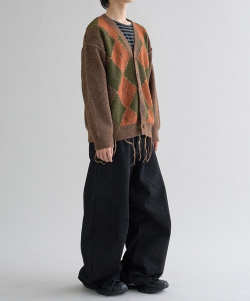 Distressed Argyle Cardigan / ディストレストアーガイルカーディガン