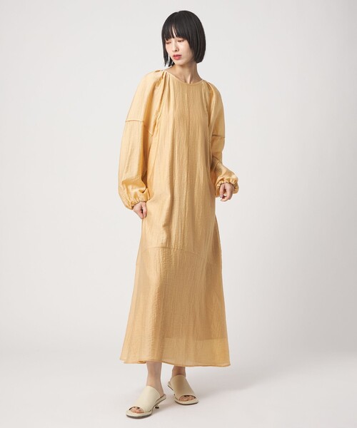 EMMEL REFINES(エメルリファインズ)の「<EMMEL REFINES>EM バックリボン パイピング パフスリーブ ワンピース(ワンピース・レディース・シャーベット/ライトブルー・M/S)」の3枚目の写真