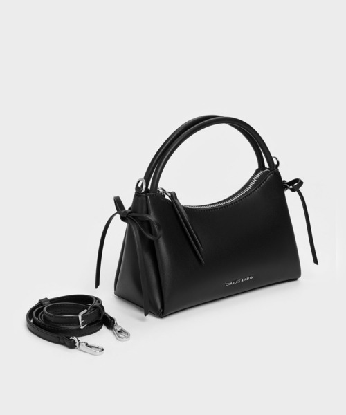CHARLES & KEITH(チャールズ & キース)の「Hazel ヘーゼル ボウトップハンドルバッグ(ショルダーバッグ・レディース・スミクロ/ピンク系その他3/クリーム・S)」の21枚目の写真