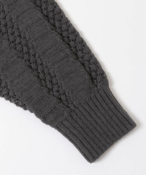 URBAN RESEARCH Sonny Label（アーバンリサーチサニーレーベル）の「ベロアモールアイレット柄編みニットプルオーバー（ニット/セーター・レディース・グレー系その他/ライトピンク/オフホワイト/チャコールグレー・FREE）」の7枚目の写真