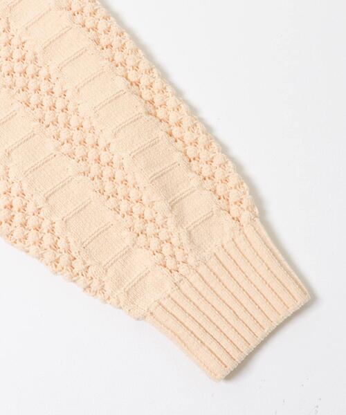 URBAN RESEARCH Sonny Label（アーバンリサーチサニーレーベル）の「ベロアモールアイレット柄編みニットプルオーバー（ニット/セーター・レディース・グレー系その他/ライトピンク/オフホワイト/チャコールグレー・FREE）」の16枚目の写真